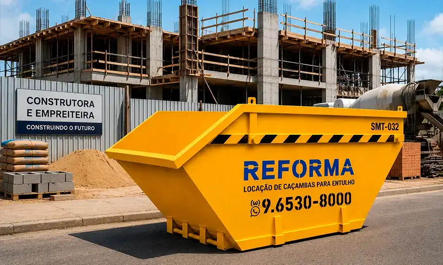 Caçamba para construtoras e empreiteiras